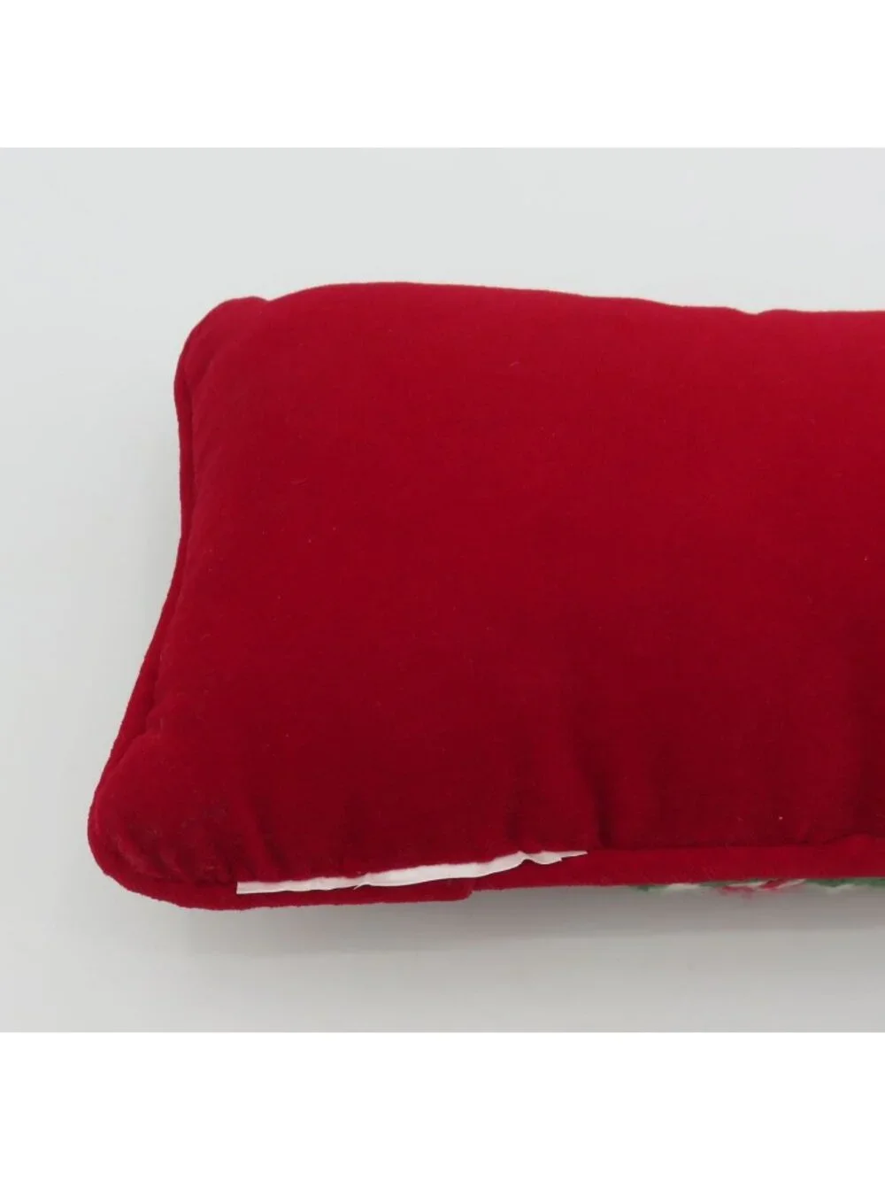 Dear Santa I Can Explain Needlepoint Red Green Peppermint Candy Christmas Pillow